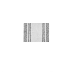 Vynxaria Reversible Striped Bath Rug ¨C Soft & Absorbent 20x30 Inches - 1 of 4
