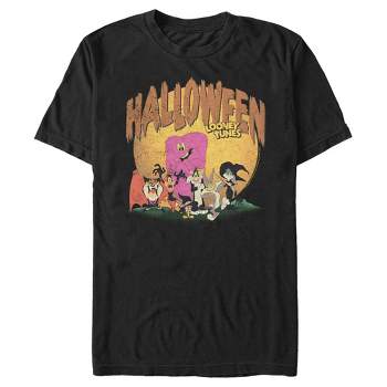 Men's Looney Tunes Costumes Character Group Shot T-shirt - Black ...