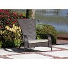 Balkene Home Coconino Wicker Lounge Chair, All-Weather Beige Cushion, Lightweight Durable Adirondack, Mocha Finish - 3 of 4