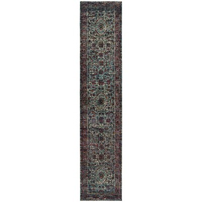 Oriental Weavers Andorra 6846B Blue/ Purple Indoor Area Rug - 2'6" x 12'