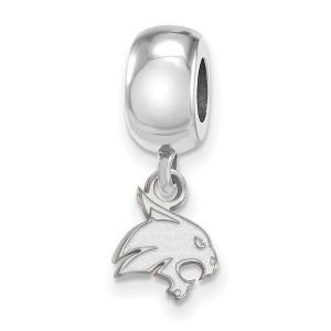 Black Bow Jewelry Sterling Silver Texas State Bobcats NCAA Bead Charm - 1 of 4