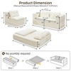 Mocamel 78" 2-in-1 Foldable Sofa Bed, Convertible Corduroy Deep Seat Sleeper  Couch with Blanket & 2 Pillow for Living Room,Beige - 3 of 4