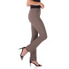 Rekucci Women’s 5 Pocket Straight Leg Pants with Stretch Waistband – Slim Fit Business Casual Trousers - Mocha, 16 - 2 of 4