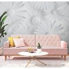 Modern Daisy Peel and Stick Wallpaper Mural Gray - RoomMates - 3 of 4