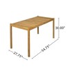 Osparple Outdoor Dining Table,Rectangle Patio Table with Acacia Wood Finish for 4 Chairs - 3 of 4