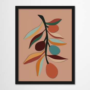 Americanflat Botanical Wall Art Room Decor - Olive From Mid Century by Miho Art Studio