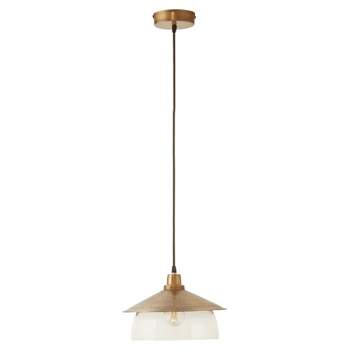 11.8" Annie Brushed Gold Bell Shaped Pendant Lamp - River of Goods