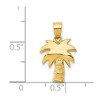 Black Bow Jewelry 14k Yellow Gold Polished and Textured Palm Tree Pendant - 4 of 4