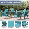ALAULM 16 Piece Patio Dining Set Outdoor Furniture, Metal Patio Furniture Set 14 Fixed Chairs and 2 Large Tables - 4 of 4