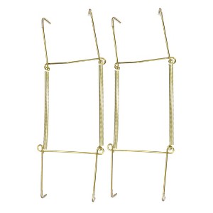 Unique Bargains U Type Zinc Plated with Tip Protectors Invisible Wall Decorative Hooks 2 Pcs - 1 of 3