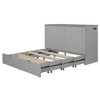 TIRAMISUBEST Full/Queen Size Murphy Bed Wall Bed with a Large Drawer and a set of Sockets & USB Ports, Pulley Structure Design, Murphy Cabinet Bed - 4 of 4