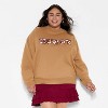 Women's Howdy Cow Graphic Sweatshirt - Brown - 2 of 3