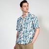 Campus Sutra Men Men's Sky Blue Oversized Graffiti Shirt - 3 of 4