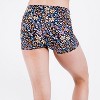 Calypsa Women's Plus Size Chlorine Resistant High Waisted Swim Shorts - 2 of 3