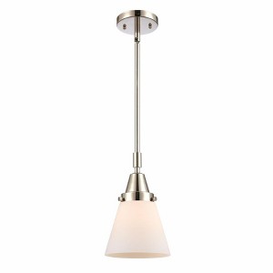 Cone - 1 Light Stem Hung Mini Pendant In Industrial Style-9.13 Inches Tall and 6 Inches Wide - 1 of 1