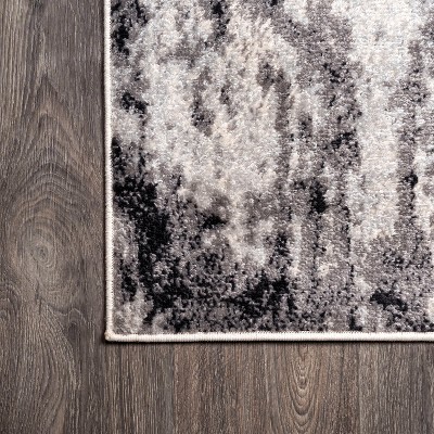Storm Abstract Reversible Area Rug in Gray/Cream - Easy Care