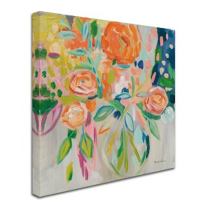 Trademark Fine Art -Farida Zaman 'Summer Orange Floral' Canvas Art - 1 of 3