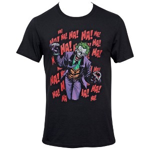 Mens DC Comics Batman Joker Character with HA! HA! HA! All Over T-Shirt - 1 of 2