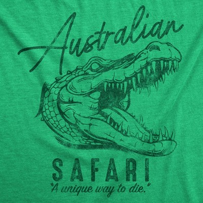 Мужские футболки Crazy Dog T-Shirts, Inc. Mens Funny T Shirts Australian Safari Sarcastic Crocodile Graphic Novelty Tee for Men - Crazy Dog Men's T Shirt With Sarcastic Sayings Green L — фото 2