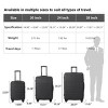 FURNIinspire Bag And Luggage Sets 3 Piece Travel Hard Shell Luggage, Lightweight Rolling Suitcases with Wheels, Black , 20.87"*11.61"*30.31" - 3 of 4