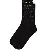 Memoi Women's Ribbed Rhinestone Studded Cotton Rich Crew Sock - 3 of 4