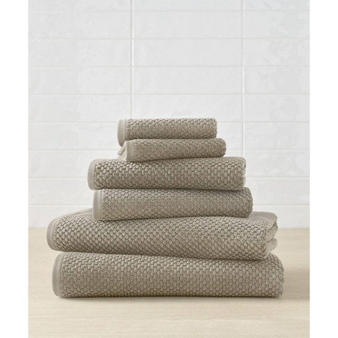 Taupe 6-pc. Cotton Bath Towel Set