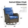 Outdoor Swivel Rocker Patio Chairs - 360 Degree Swivel Glider Seating Wicker Rocking Chairs Set of 2 with High Back for Porch Balcony Deck - 3 of 4