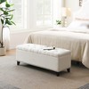 Airsurfer 47.5" Storage Ottoman,Storage Bench with Safety Close Hinge, Linen Button-Tufted Ottoman for Living Room, Entryway, Hallway, Foot Rest - 4 of 4