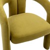 Kumasinova Teddy/Velvet Accent Chair Set of 2,Modern Living Room Chairs with Curved Round Backrest,Barrel Side Chairs for Bedroom,Living Room,Kitchen - 4 of 4