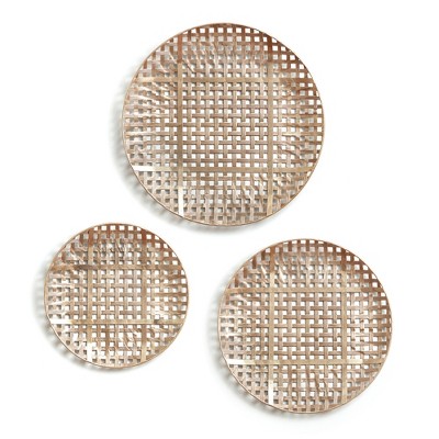 Plum & Post Evander Wall Art Set of 3 - Gold Champagne Finish