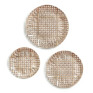 Plum & Post Evander Wall Art Set of 3 - Gold Champagne Finish - 1 of 3