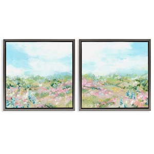 Stupell Industries Abstract Cottage Meadow 2pc Floating Frame Art Set - 1 of 4