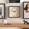 Retro Square Wall Clock 10 Inch Black Easy to Read Numbers for Kitchen Office Use - 3 of 4