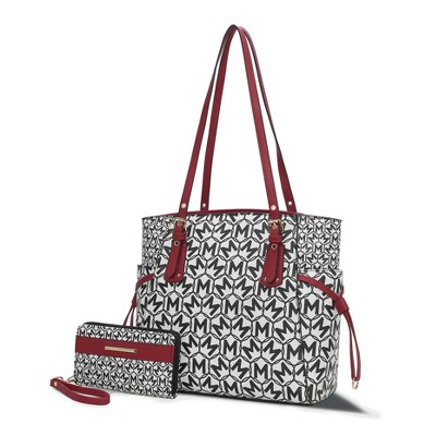 MKF Collection Pauline Tote Women’s Vegan Leather Bag with Matching Wallet  for Everyday Use by Mia K