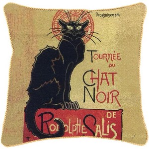 Signare USA Steinlen Tournee Du Chat Noir Pillowcase/Cushion Cover 18 x 18 inch - 1 of 3