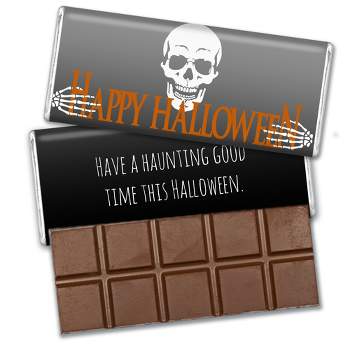 Halloween Candy Party Favors Belgian Chocolate Bars - Skeleton