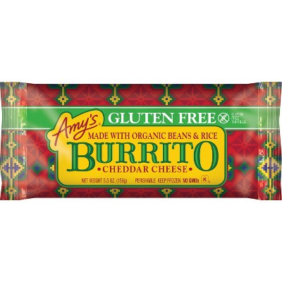 Amy's Gluten Free Bean & Cheese Frozen Burrito - 5.5oz