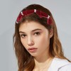 Unique Bargains Women's Flocked Pearl Bow Hairband 1 Pc - 2 of 4