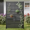 47-inches W x 72-inches H Black Galvanized Sheet Screen Outdoor and lndoor Divider for Balcony Patio Garden Room Divider (Shutter-A) - 3 of 4