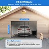 NewHome"8x7FT Magnetic Garage Door Screen for Single-Car Garages with Fiberglass Mesh & 4 Buckle Straps"Black - 4 of 4