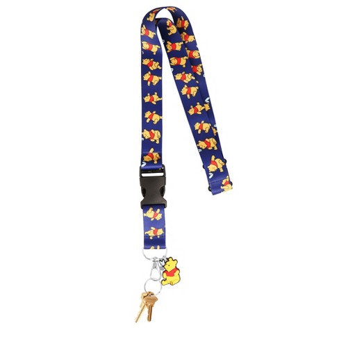 Disney Winnie the Pooh Lanyard for Keys, Badge, ID - Stitch Detachable Neck  Lanyard Keychain with Stitch Charm