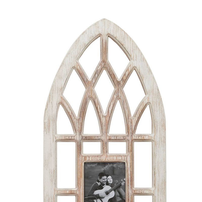 Wood 3 Slot Wall Photo Frame with Window Arch Shape Light Brown - Olivia &#38; May, 4 of 17