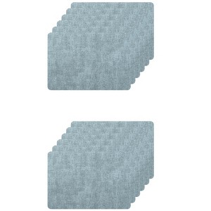 Unique Bargains Dining Heat Resistant Faux Leather PU Placemats 12 Pcs - 1 of 4