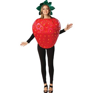 Imposta Costumes Adult Get Real Strawberry Costume Bodysuit Red One Size - 1 of 1