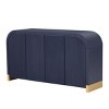 60" Wavy Door 4-Door Storage Cabinet with Curved Corners & Adjustable Shelves,Modern Sideboard for Entryway Living Room-Baofuwish - 3 of 4
