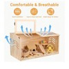 Wooden Hamster Cage, Natural Wooden Hamster Habitat With Openable Top And Large Acrylic Sheets, Chewproof Hamster Habitat Animal Cabinet For Dwarf Sy - 4 of 4