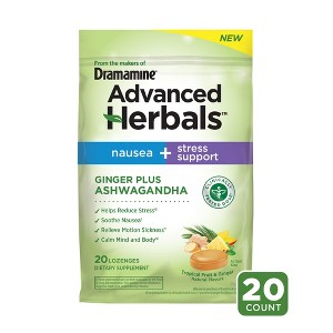 Dramamine Advanced Herbals Nausea Relief & Stress Support Lozenge - 20ct - 1 of 4