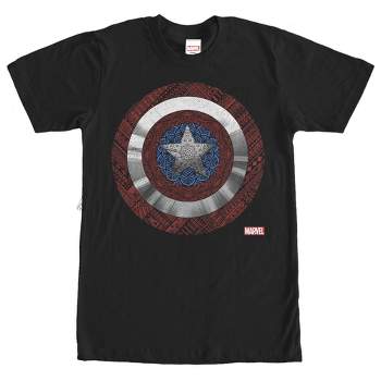 Men's Marvel Ornate Captain America Shield T-Shirt