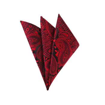TheDapperTie - Men's Paisley Woven 10 Inch x 10 Inch Pocket Squares Handkerchief