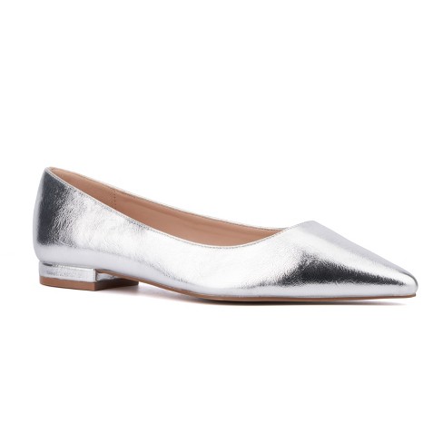 Silver ballet flats wide width shops